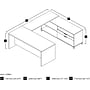 Bestar Pro-Linea 71" U-Desk, White (120861-17)~#|#~s0968716_sc7