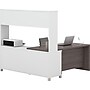 Bestar Pro-Linea 71"W L-Desk with Hutch, White & Bark Grey (120882-47)~#|#~s0968756_sc7