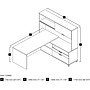 Bestar Pro-Linea 71"W L-Desk with Hutch, White & Bark Grey (120882-47)~#|#~s0968757_sc7