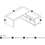 Bestar Pro-Linea 71"W L-Desk, Bark Grey (120863-47)~#|#~s0968778_sc7