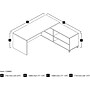 Bestar Pro-Linea 71"W L-Desk, White & Bark Grey (120885-47)~#|#~s0968802_sc7