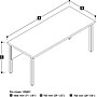 Bestar Pro-Linea Rectangular Activity Table, 71.1" x 29.9" x 29.5", Bark Grey (120401-47)~#|#~s0968814_sc7