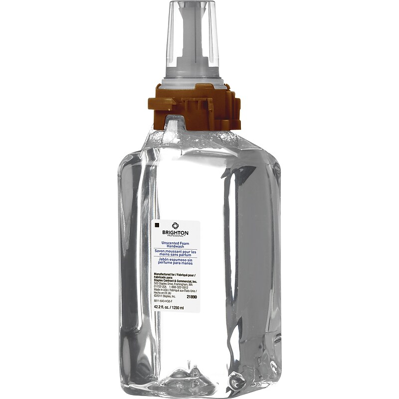 Brighton Professional Foaming Hand Soap Refill for ADX 12 Dispenser, 1250 mL., 3/Carton (21890) image 1