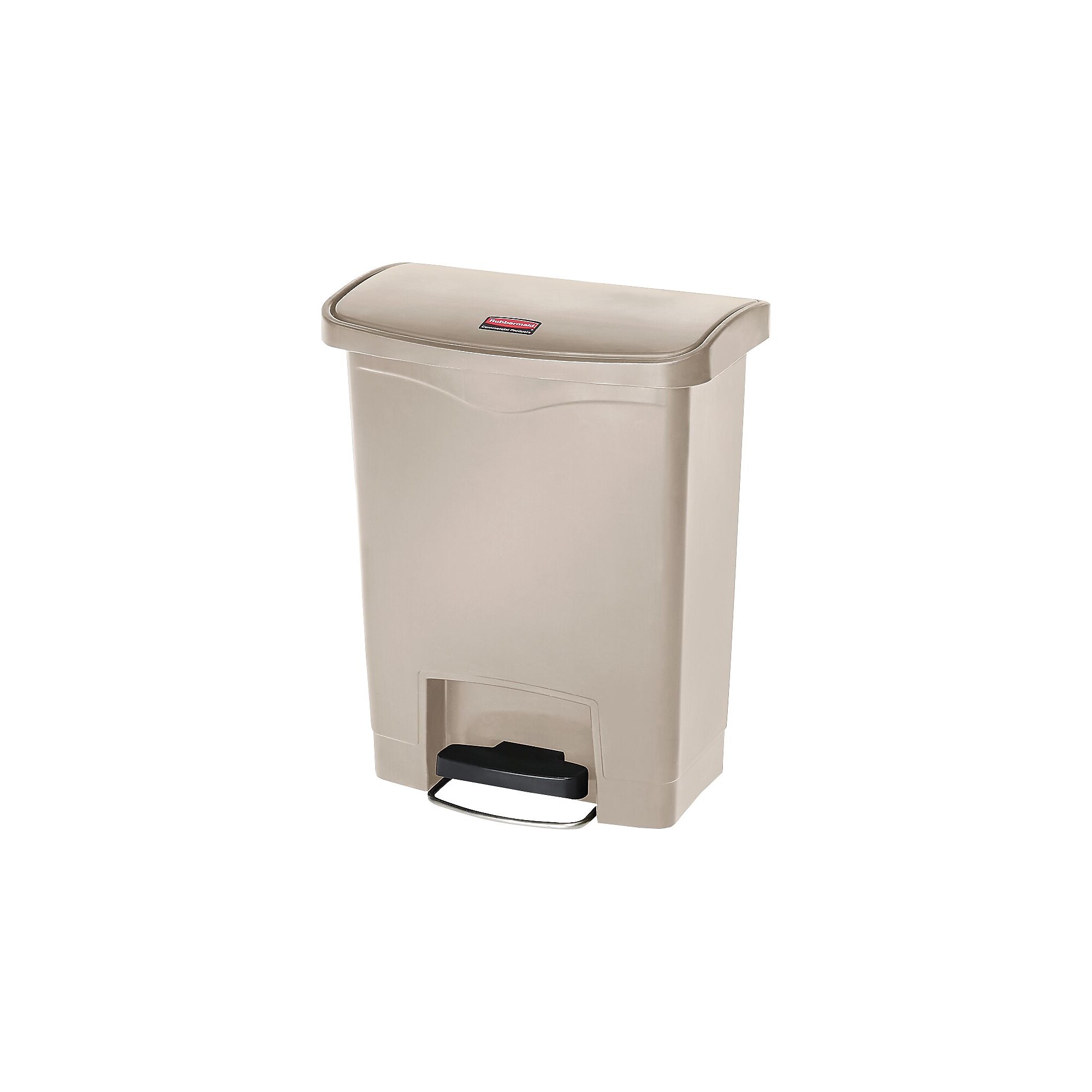 Rubbermaid Slim Jim Resin Front Step-On Trash Can, 8 Gallons, Beige (1883456) Simolary simolary.com