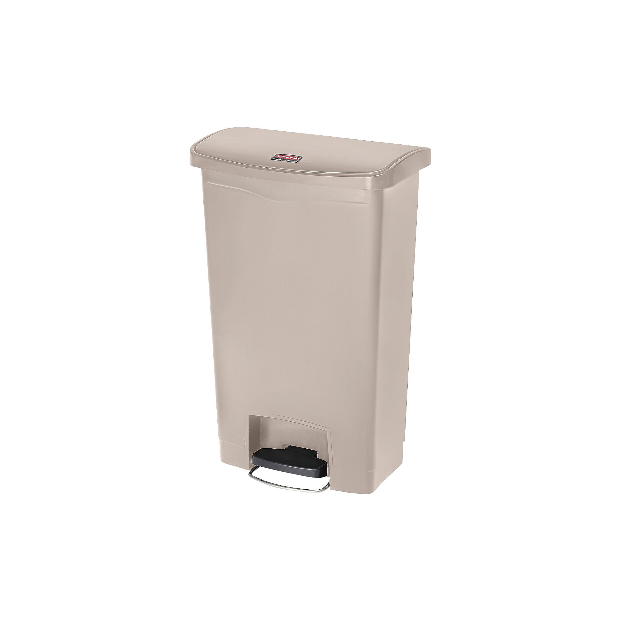 Rubbermaid Slim Jim Resin Front Step-On Trash Can, 13 Gallons, Beige (1883458) Simolary simolary.com