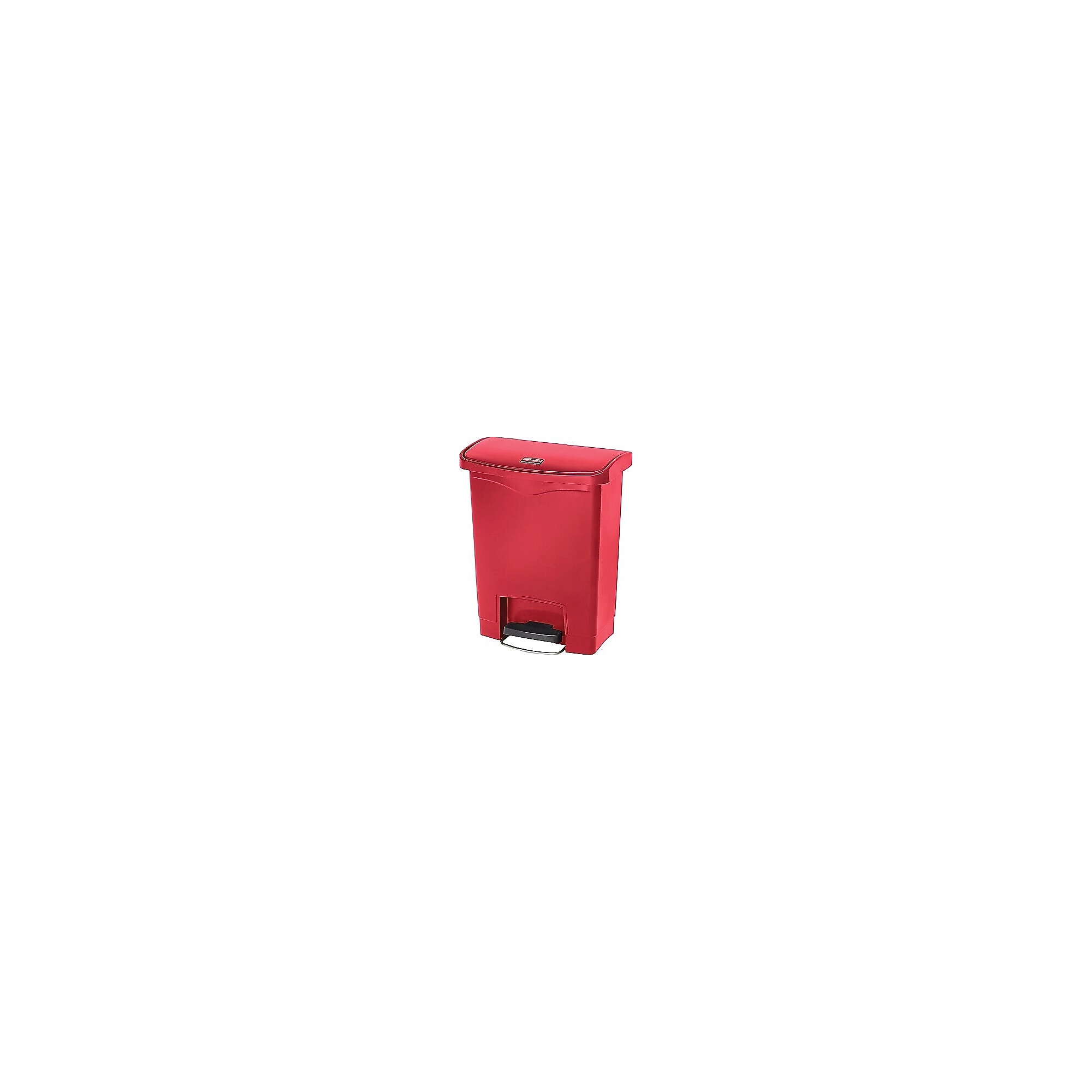 Rubbermaid Slim Jim Resin Front Step-On Trash Can, 8 Gallons, Red (1883564) Sansujyuku sansujyuku.com