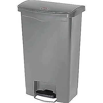 Rubbermaid® Slim Jim Resin Front Step-On Trash Can, 13 Gallons