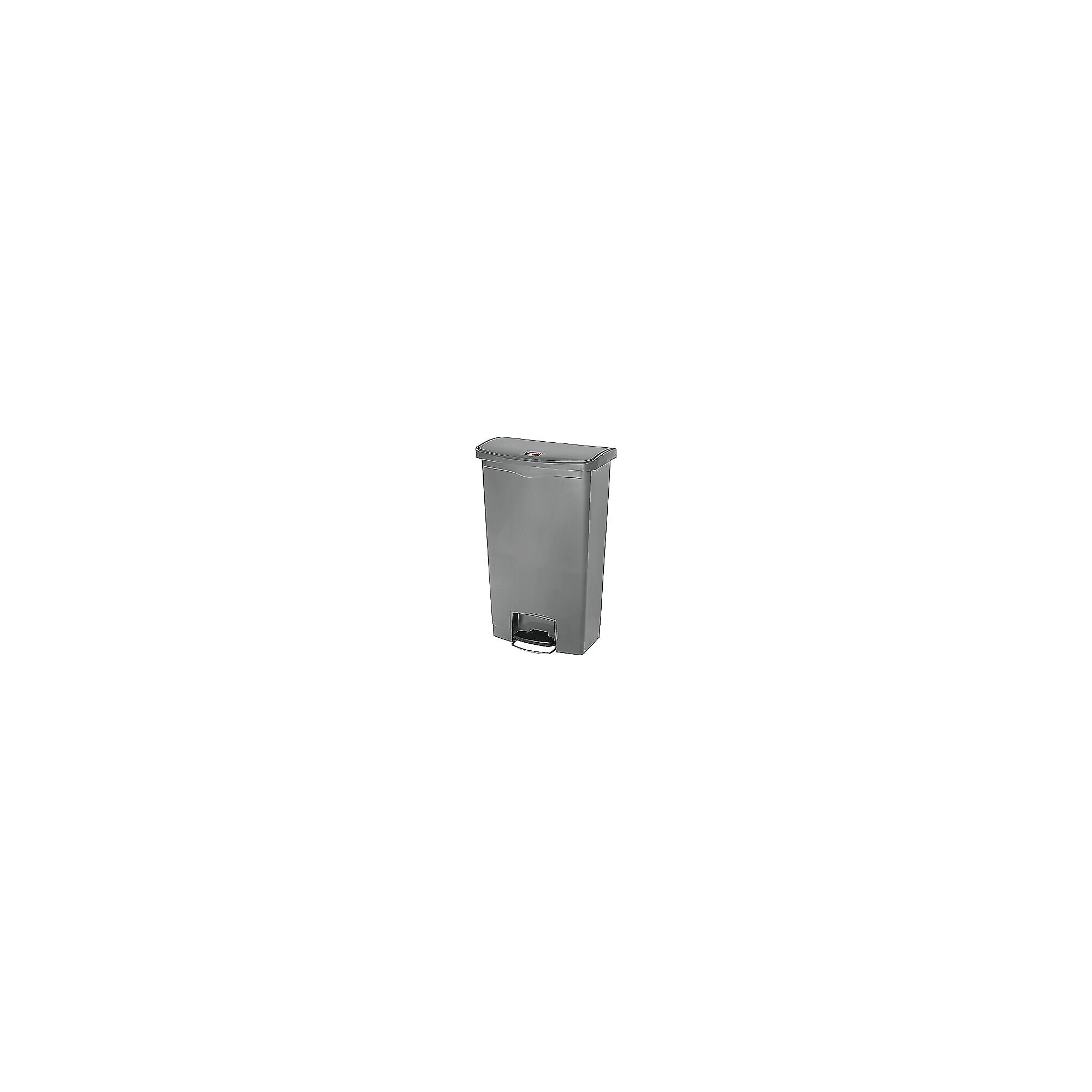 Rubbermaid Slim Jim Step-On Plastic Step Trash Can, Gray, 18 gal. (1883604) Sansujyuku sansujyuku.com