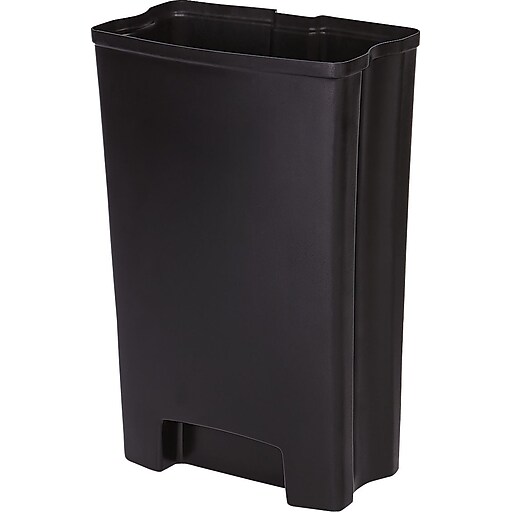Rubbermaid, Plastic Step Trash Can, Black, 13 gal. (1883619) at Staples