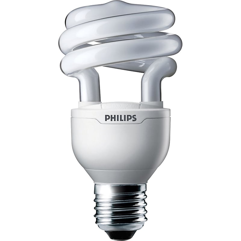 Philips Compact Fluorescent Twister Light Bulb, 13 Watts, Bright White, 6PK image 1