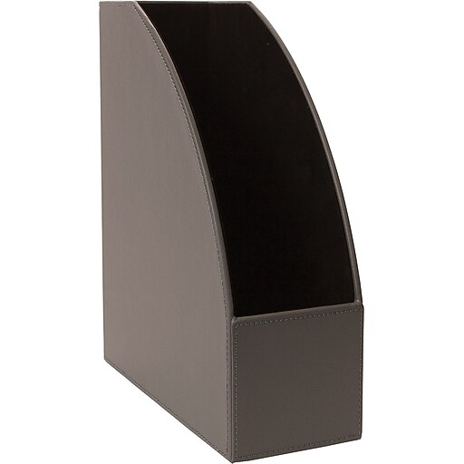 Gray Leather Magazine File at Staples