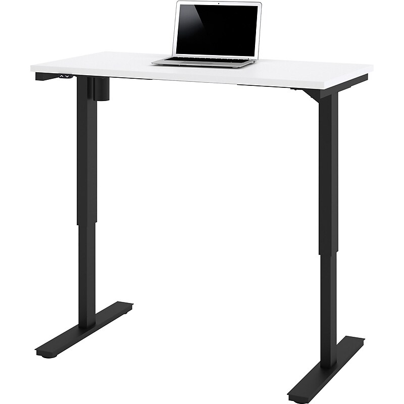 Bestar 48"W Electric Height Adjustable Table, White (65857-17) image 1