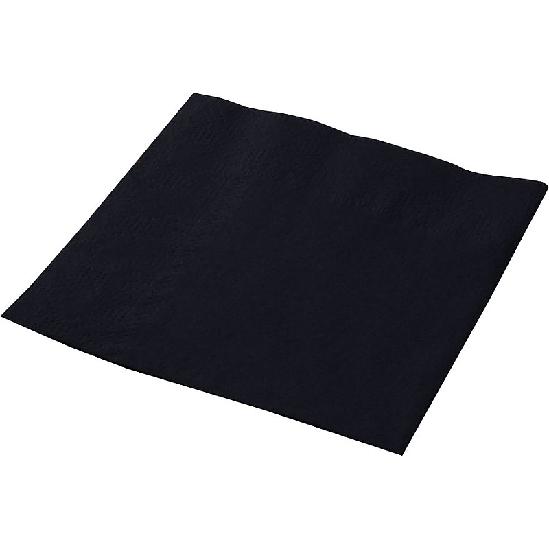 Hoffmaster Beverage Napkin, 2-ply, Black, 1000 Napkins/Pack (180313) image 1