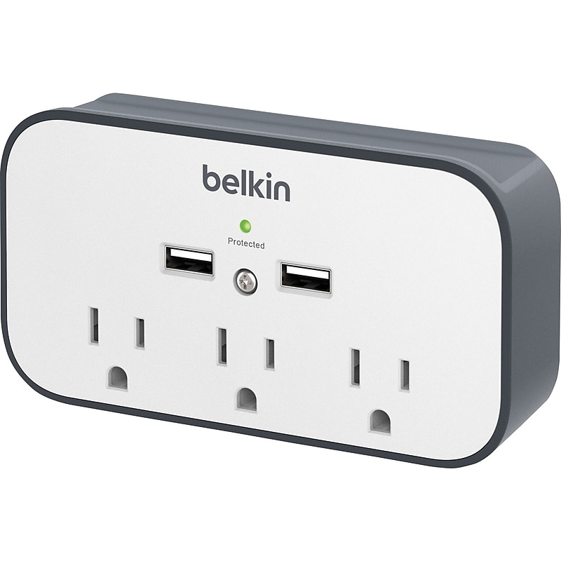 Belkin Surge Protector, 300 Joules, 3 Outlet (BSV300TTCW) image 1