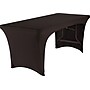 Iceberg 72"L x 30"W Open-Sided Stretch-Fabric Table Cover, Black (16541)~#|#~s0973963_sc7