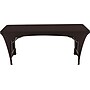 Iceberg 72"L x 30"W Open-Sided Stretch-Fabric Table Cover, Black (16541)~#|#~s0973964_sc7