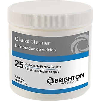 Brighton Professional™ Dissolvable Portion Packets - Glass Cleaner, 25/Pk (BPR28371-B)