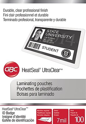 heatseal pouches laminating gbc ultraclear thermal badge clear card mil pack staples reviewsnapshot write num average rating