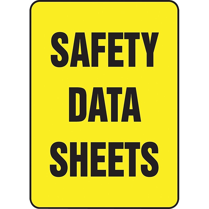 Accuform Safety Sign, SAFETY DATA SHEETS, 14" X 10", Adhesive Vinyl (MCHM517VS) image 1