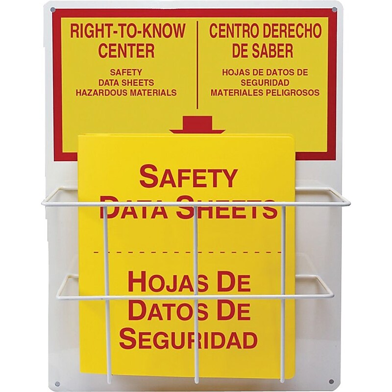 Accuform RIGHT-TO-KNOW CENTER Board Kit, Single Basket Style, 20" x 15", Kit (SBZRS326) image 1