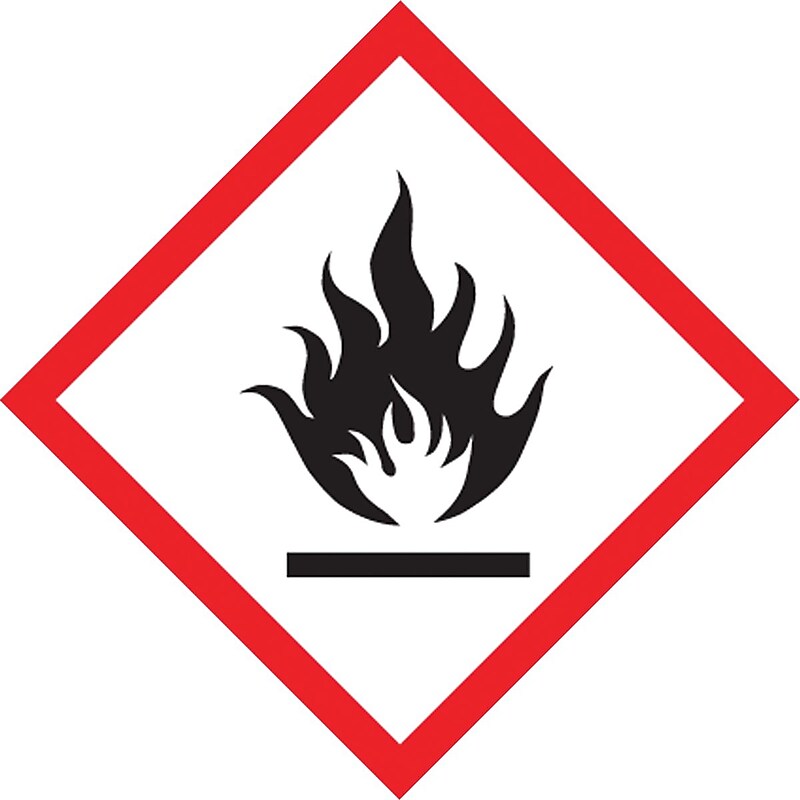 Accuform GHS Pictogram Label, FLAME, 1" x 1", Adhesive-Poly, 250/Roll (LZH601EV2) image 1