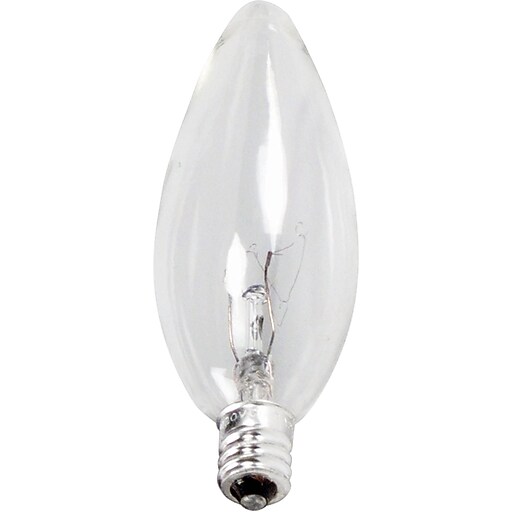 Philips® 60W Incandescent Light Bulb, B10,, Candelabra Base, 12/Pack (168260) at Staples
