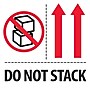 Tape Logic Labels, "Do Not Stack", 4" x 4", Red/White/Black, 500/Roll (IPM324)~#|#~s0979714_sc7