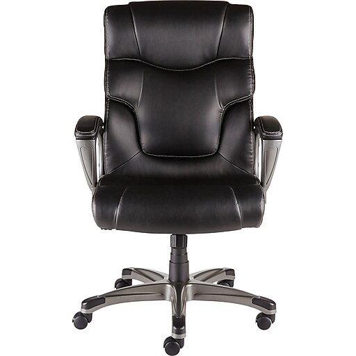 Staples 28359 Tarington Bonded Leather Managers Chair, Fixed Arms