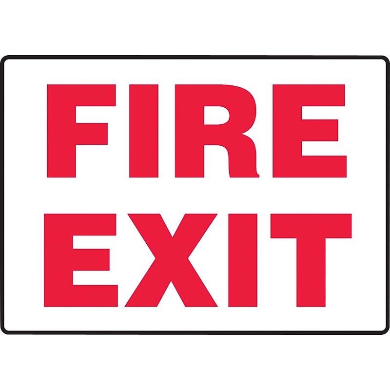 Accuform Safety Sign, FIRE EXIT, 10" x 14", Aluminum (MEXT922VA) image 1