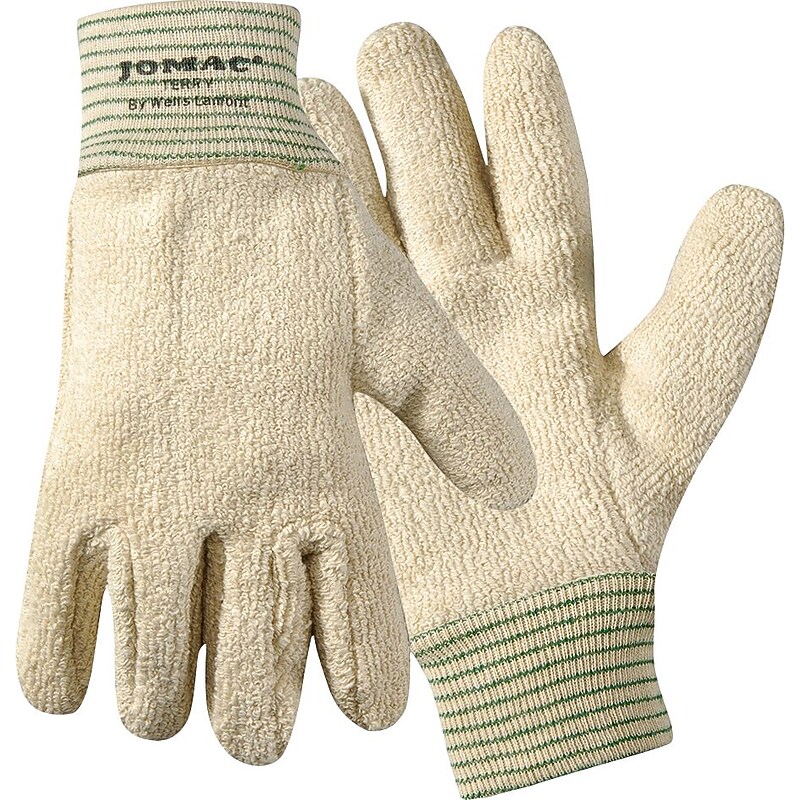 Wells Lamont Jomac Heat Resistant Cotton Gloves, Large, White, 12/Pairs (416410785) image 1