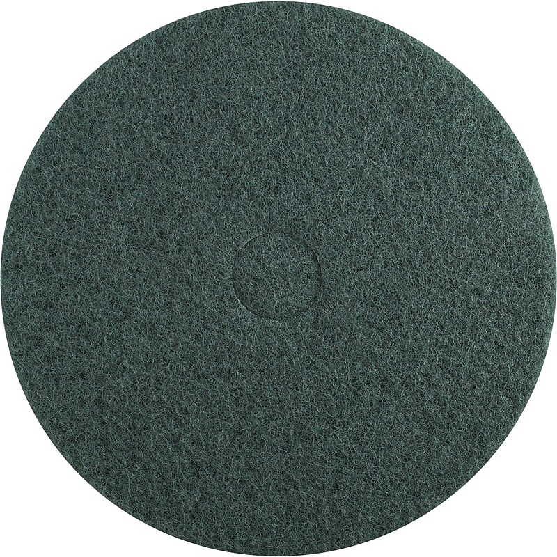 Standard Floor Pads, 20" Dia, Green, 5/Ct image 1
