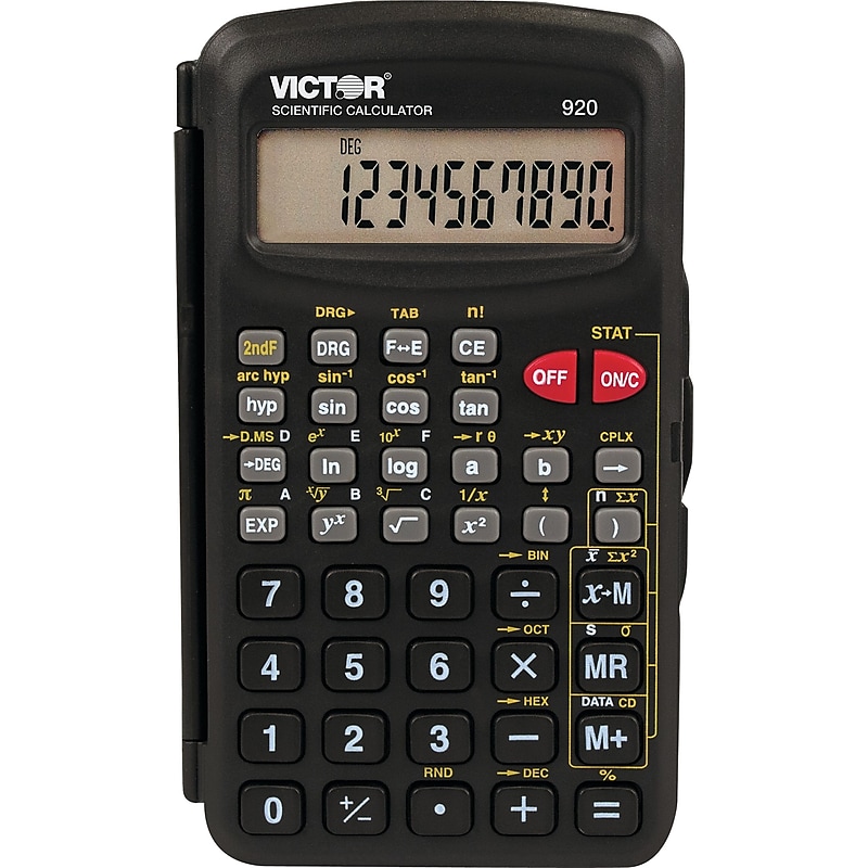 920 Compact Scientific Calculator With Hinged Case,10-Digit, LCD image 1