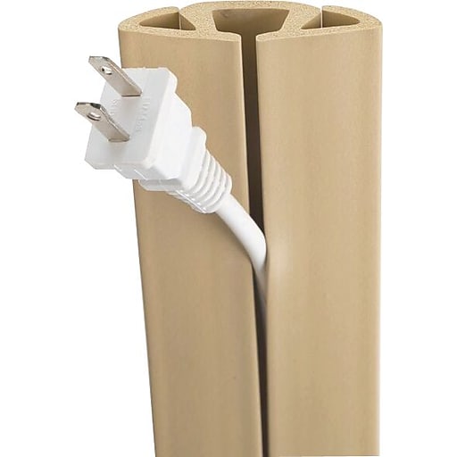 UT Wire Cord Cover Cable Protector, Beige, 5 ft. Staples