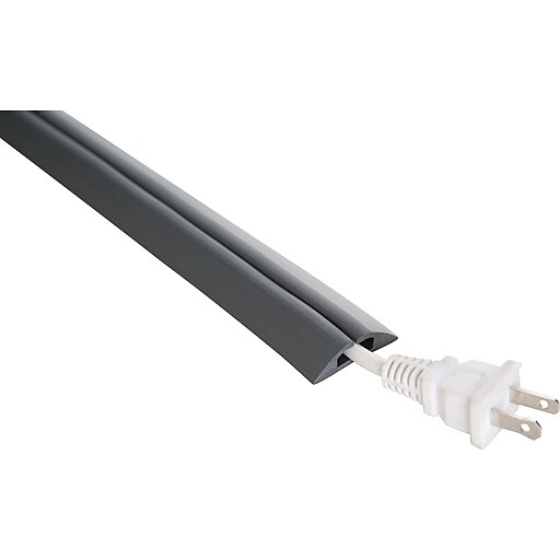 UT Wire 5 ft. Compact Cord Protector, Dark Gray Staples