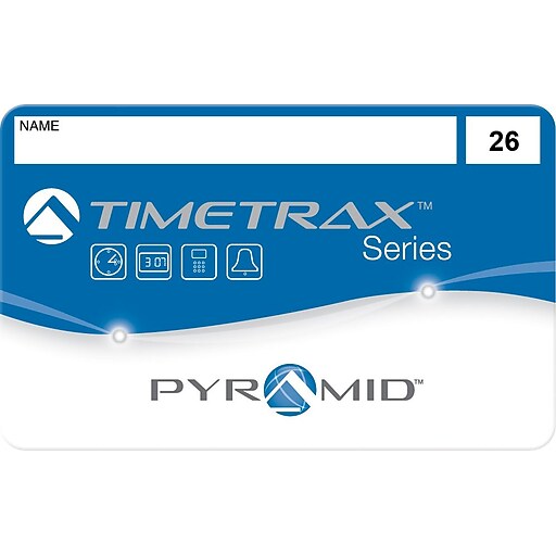 Pyramid TimeTrax Swipe Cards, 2650 Staples