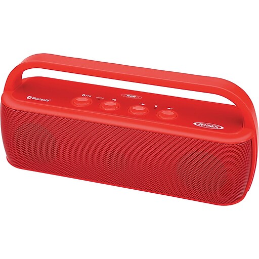 Jensen Portable Wireless Bluetooth Speaker, Red at Staples