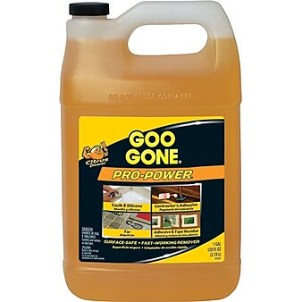  Goo Gone Original Adhesive Remover - 4 Ounce - Surface Safe  Adhesive Remover Safely Removes Stickers Labels Decals Residue Tape Chewing  Gum Grease Tar