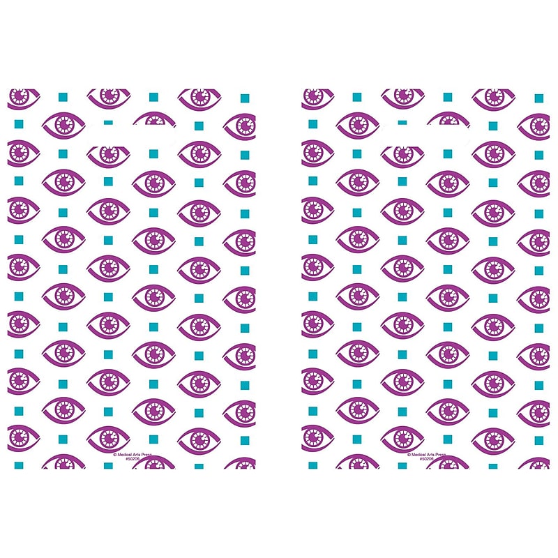 Medical Arts Press® Eye Care Scatter Print Bags, 9" x 13",  Eyes (50206) image 1