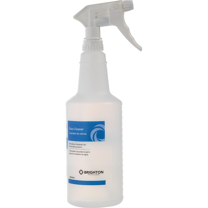 Brighton Professional Glass Cleaner, 32 oz. Spray Bottle with Trigger, White (BPR28379-CC) image 1