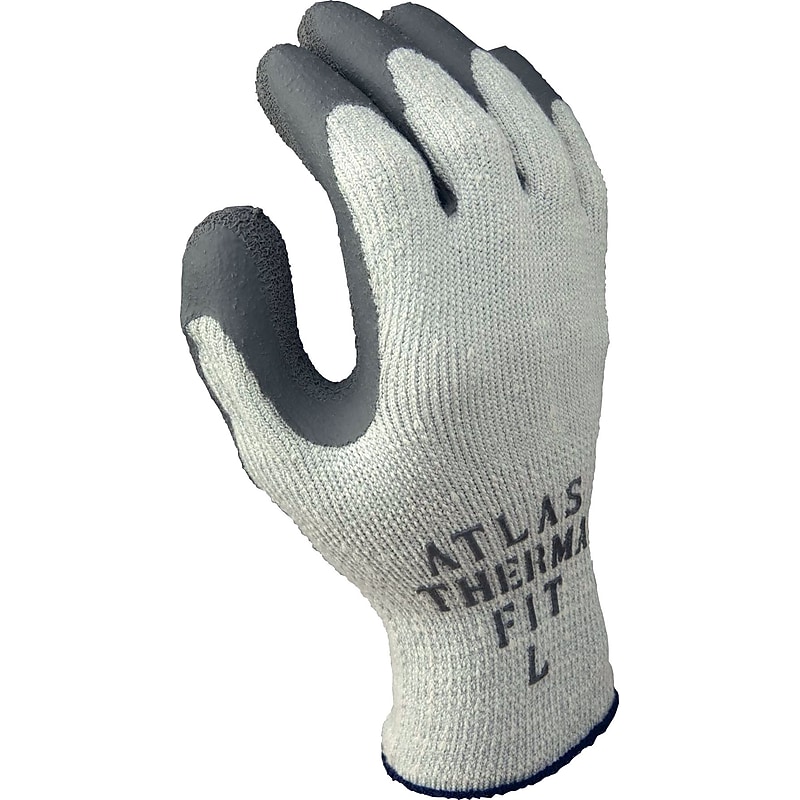 Showa Thermo 451 Polyurethane Coated Cold Resistant Cotton/Poly Gloves, XL, Gray, 24 Pairs/Pack (845-451XL-10) image 1