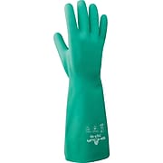 Best Manufacturing Company Green Nitrile Chemical Resistant Gloves, XL, 12/Pack