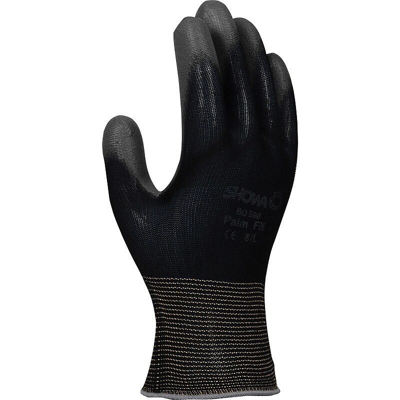 Best Manufacturing Company Black 16/pair Palm Coated Work Gloves, M image 1
