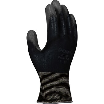 Showa Best Glove BO500B Hi-Tech Black Polyurethane Coated Gloves, XL