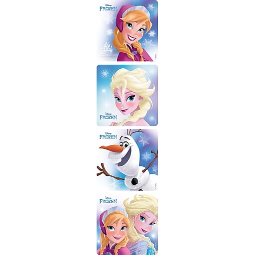 SandyLion Frozen Stickers, 250 per Roll, Assorted Colors, 2.5