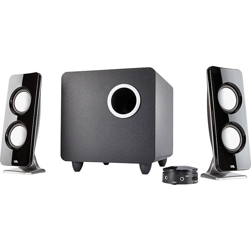 Cyber Acoustics CURVE Wireless Computer Speaker System, Black (CA-3610) image 1