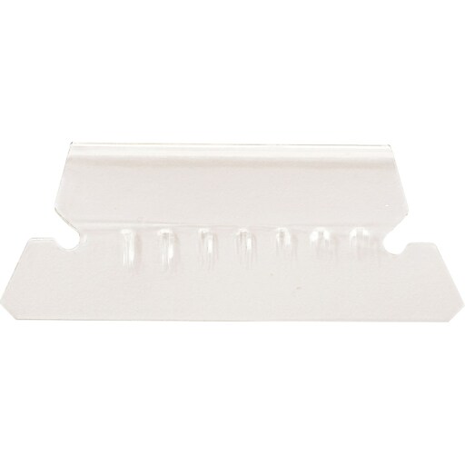 Staples® Plastic Tabs, Clear, 2" x 5/8", 25/Pack Staples