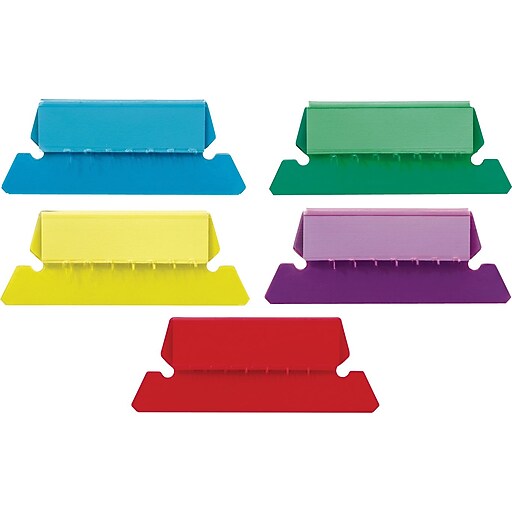 Staples® Plastic Assorted Tabs, 2" x 5/8", 50/Pack Staples