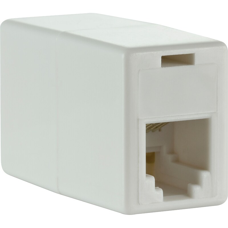 Power Gear 76190 In-Line Coupler Telephone Adapter, White image 1