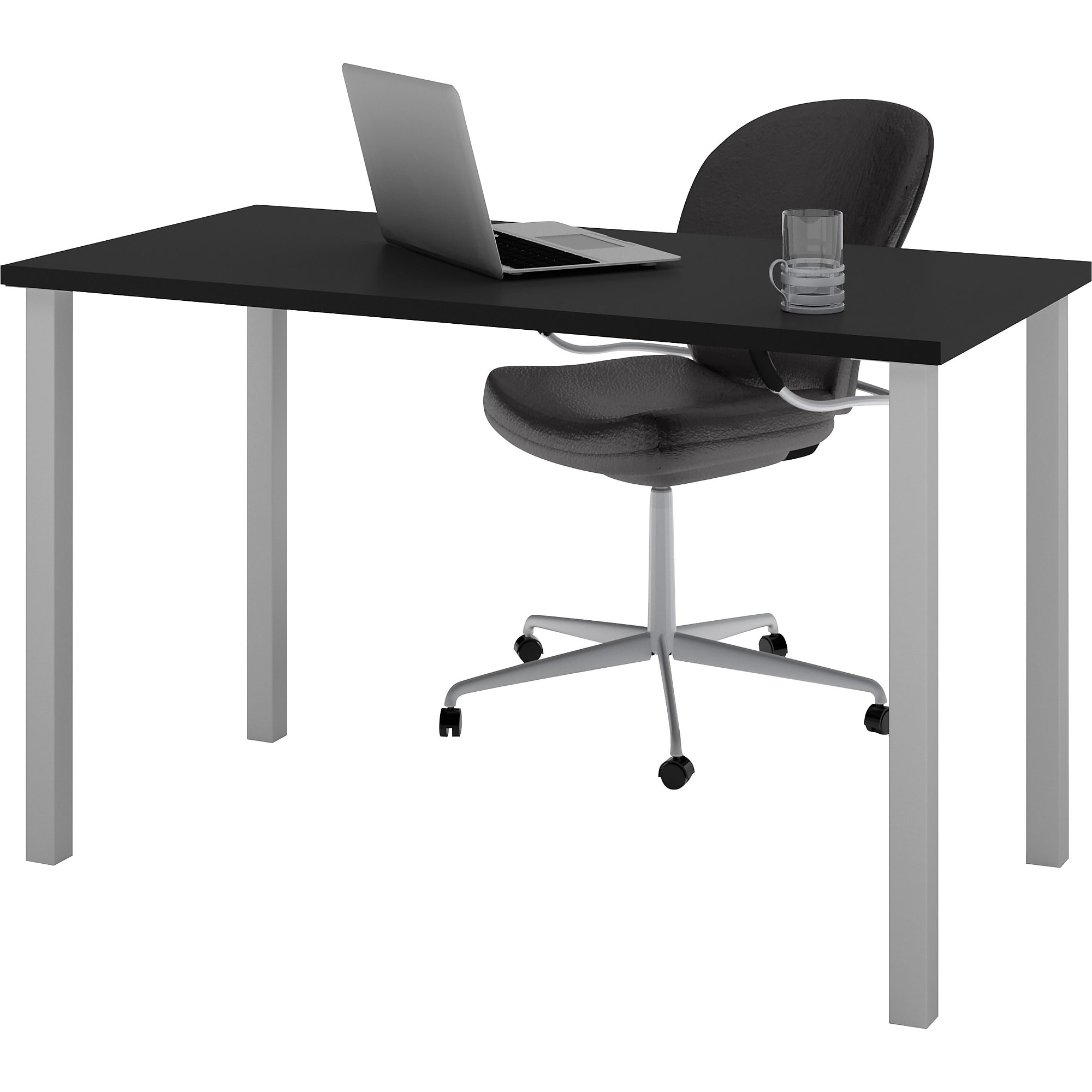 Bestar 48″W Table Desk, Black (65855-18) Sansujyuku sansujyuku.com