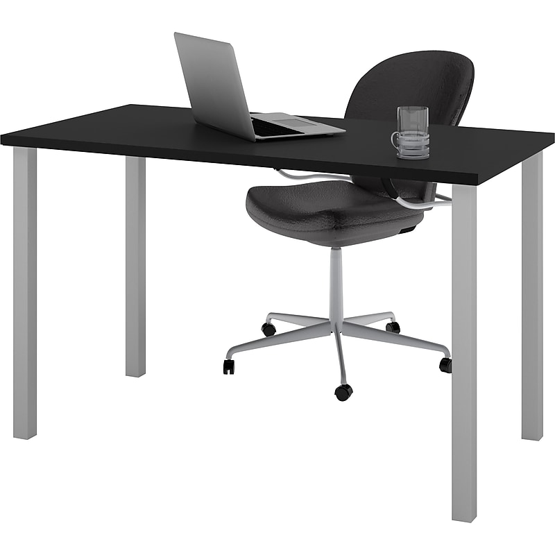 Bestar 48"W Table Desk, Black (65855-18) image 1
